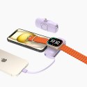 Mini powerbank 5000mAh 15W iPhone Lightning i ładowarką do Apple Watch - fioletowy