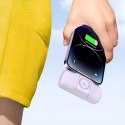 Mini powerbank 5000mAh 15W iPhone Lightning i ładowarką do Apple Watch - fioletowy