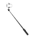 Selfie stick teleskopowy z pilotem + 2x lampka LED stojak tripod na telefon 1.3m aluminium - czarny