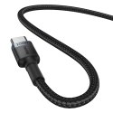 2x Kabel przewód Cafule USB-C - USB-C 100W 1m - czerwono-czarny i czarno-szary