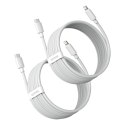 2x Kabel przewód Simple Wisdom iPhone Lightning - USB-C 20W 1.5 m - biały