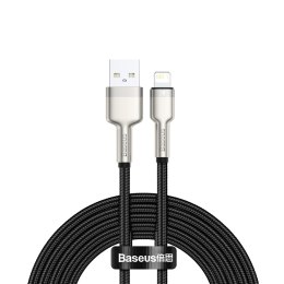 Kabel przewód Cafule Series Metal Data USB-A - iPhone Lightning 2.4A 1m - czarny