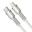 Kabel przewód Cafule Series Metal Data USB-C - iPhone Lightning 20W PD 1m - biały