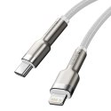 Kabel przewód Cafule Series Metal Data USB-C - iPhone Lightning 20W PD 1m - biały