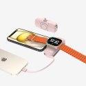 Mini powerbank 5000mAh 15W iPhone Lightning i ładowarką do Apple Watch - różowy