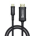 Kabel przewód audio-video USB-C - HDMI 4K 60Hz HDR 1.8m - czarny