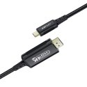 Kabel przewód audio-video USB-C - HDMI 4K 60Hz HDR 1.8m - czarny