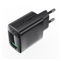 Ładowarka sieciowa A90 GaN USB-A QC 18W - czarna