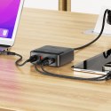 Ładowarka sieciowa stacja zasilania biurkowa Z6 GaN 2x USB-A 2x USB-C PD 65W - czarna