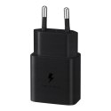 Ładowarka sieciowa USB-C 15W PD AFC + kabel USB-C czarny