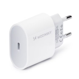 Szybka ładowarka USB C PD 20W + kabel USB C / Lightning 1m biały