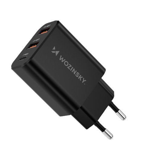 Ładowarka sieciowa 30W USB-C 2x USB-A - czarny