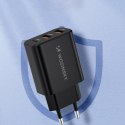 Ładowarka sieciowa 30W USB-C 2x USB-A - czarny