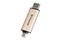 Transcend JetFlash 930C pamięć USB 128GB USB Type-A / USB Type-C 3.2 Gen 1 (3.1 Gen 1) Złoto