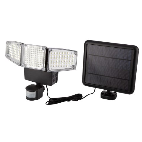 Lampa solarna ścienna potrójna LED 1000 lm