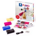 Zestaw FIMO effect leather Bryloczek 4 kostki 25g + akcesoria Staedtler