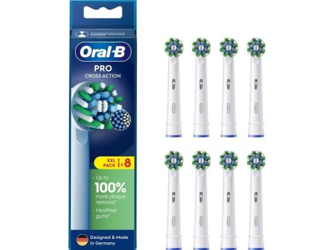 Końcówki do szczoteczki elektrycznej Oral-b Braun EB50RX-8 Cross Action Pro 8szt. Biały