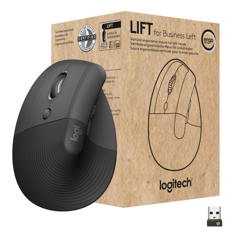 Logitech Lift for Business myszka Biuro Po lewej stronie RF Wireless + Bluetooth Optyczny 4000 DPI