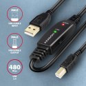 Axagon ADR-220B USB 2.0 A-M -> B-M active connecting/repeater cable 20m - Kabel - Digital/Daten kabel USB USB A USB B Czarny