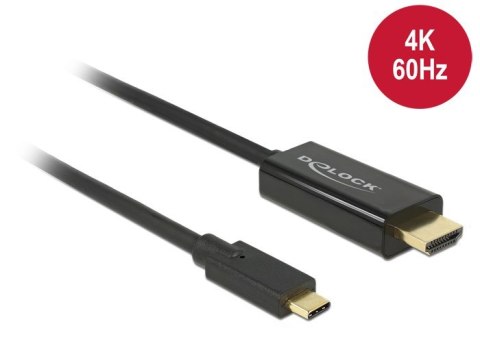 DeLOCK 85292 adapter kablowy 3 m USB Type-C HDMI Czarny