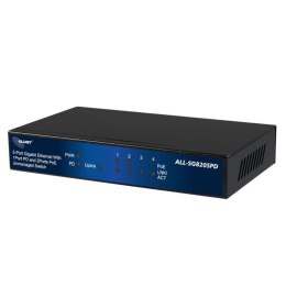 ALLNET ALL-SG8205PD łącza sieciowe Nie zarządzany L2 Gigabit Ethernet (10/100/1000) Obsługa PoE Czarny