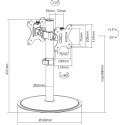 Uchwyt / stojak do monitorów 81,3 cm (32") ICA-LCD 402 Biurko Czarny