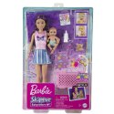 Barbie Opiekunka Zestaw Lalka z Bobaskiem + akcesoria HJY33 (FHY97)