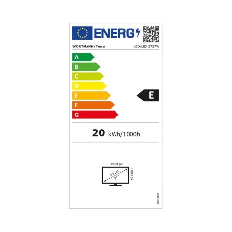 Wortmann AG TERRA 3030230 monitor komputerowy 68,6 cm (27") 1920 x 1080 px Full HD LED Czarny