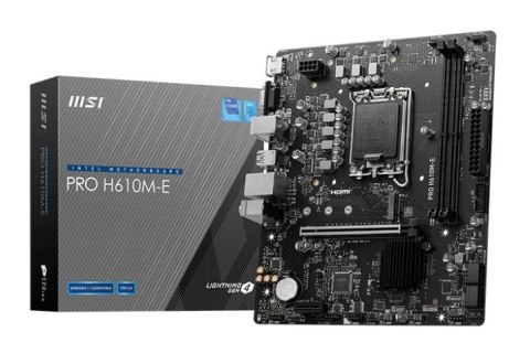 MSI PRO H610M-E płyta główna Intel H610 LGA 1700 micro ATX