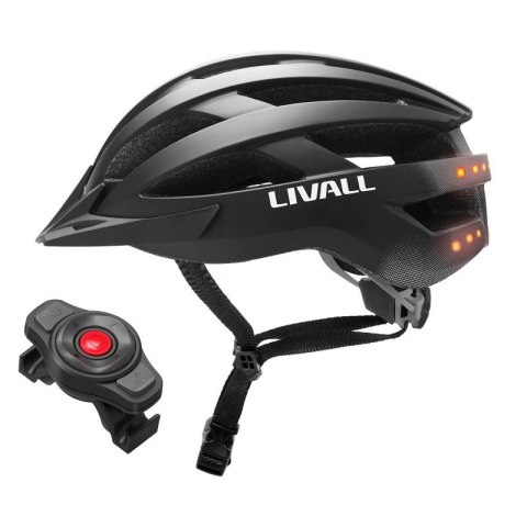 Kask rowerowy MTB Bluetooth 58-62cm LED/SOS/Intercom czarny