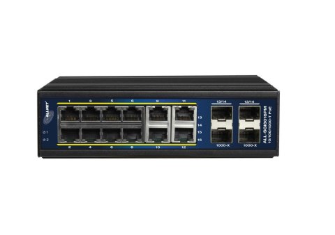 ALLNET ALL-SGI8016PM łącza sieciowe Zarządzany L2+/L3 Gigabit Ethernet (10/100/1000) Obsługa PoE Czarny