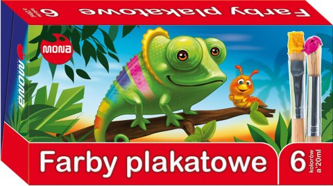 Farby plakatowe 6 kolorów 20 ml