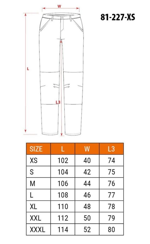 Spodnie robocze NEO TOOLS PREMIUM, 100% bawełna, ripstop, rozmiar XS