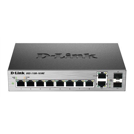 D-Link Metro Ethernet Switch DGS-1100-10/ME Managed L2, Desktop, 1 Gbps (RJ-45) ports quantity 8, Combo ports quantity 2, Power 