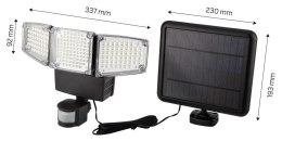 Lampa solarna ścienna potrójna LED 1000 lm