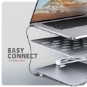 Stojak do laptopów i tabletów z hubem USB-C Axagon HMC-STND - srebrny