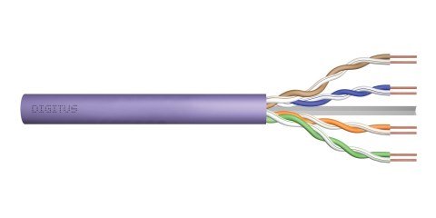 Kabel instalacyjny DIGITUS kat.6, U/UTP, Dca, AWG 23/1, LSOH, 100m, fioletowy