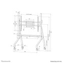 Neomounts FL50-525WH1 stojak do multimediów Biały Płaski panel Wózek multimedialny