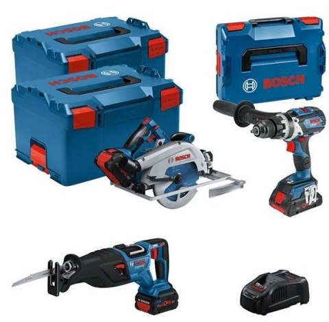 BOSCH ZESTAW NARZĘDZI 18V GSB+GKS+GSA 1*4.0AH + 2*5.5AH