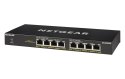 NETGEAR GS308PP Nie zarządzany Gigabit Ethernet (10/100/1000) Obsługa PoE Czarny