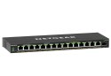 NETGEAR GS316EP-100PES łącza sieciowe Zarządzany Gigabit Ethernet (10/100/1000) Obsługa PoE Czarny