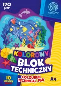 Astra BLOK TECHNCZNY KOLOROWY A4 10 kartek 170g