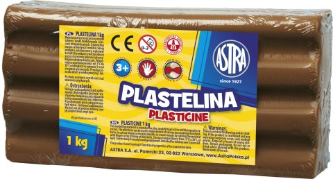 Plastelina Astra 1 kg brązowa