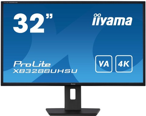 Iiyama ProLite XB3288UHSU-B5 monitor komputerowy 80 cm (31.5") 3840 x 2160 px 4K Ultra HD LCD Czarny