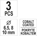 YATO ZESTAW WIERTEŁ DO ZGRZEWÓW PUNKTOWYCH 3SZT.