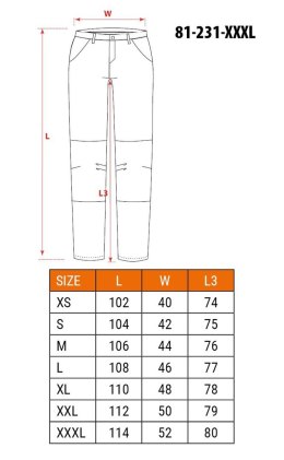 NEO tools 81-231-XXXL spodnie ochronne