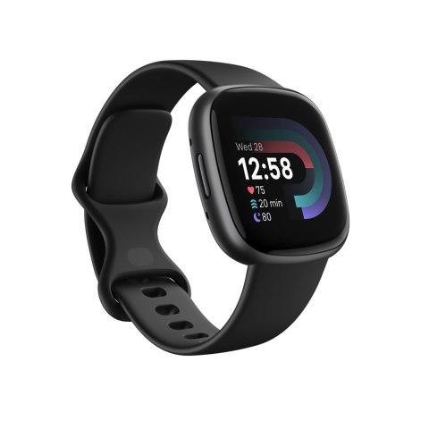 Smart watch Fitbit versa 4, graphite body with black silicone strap