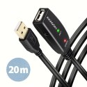 Axagon ADR-220 USB 2.0 A-M -> A-F active extension/repeater cable 20m - Kabel - Digital/Daten kabel USB USB A Czarny