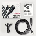 Axagon ADR-220 USB 2.0 A-M -> A-F active extension/repeater cable 20m - Kabel - Digital/Daten kabel USB USB A Czarny