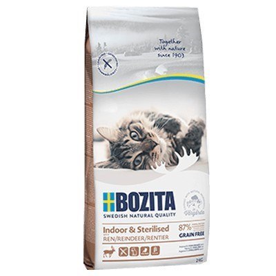 BOZITA Indoor & Sterilised Grain free Reindeer - sucha karma dla kotów wysterylizowanych - 10kg